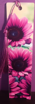 Pink Sunflower Paper Bookmark