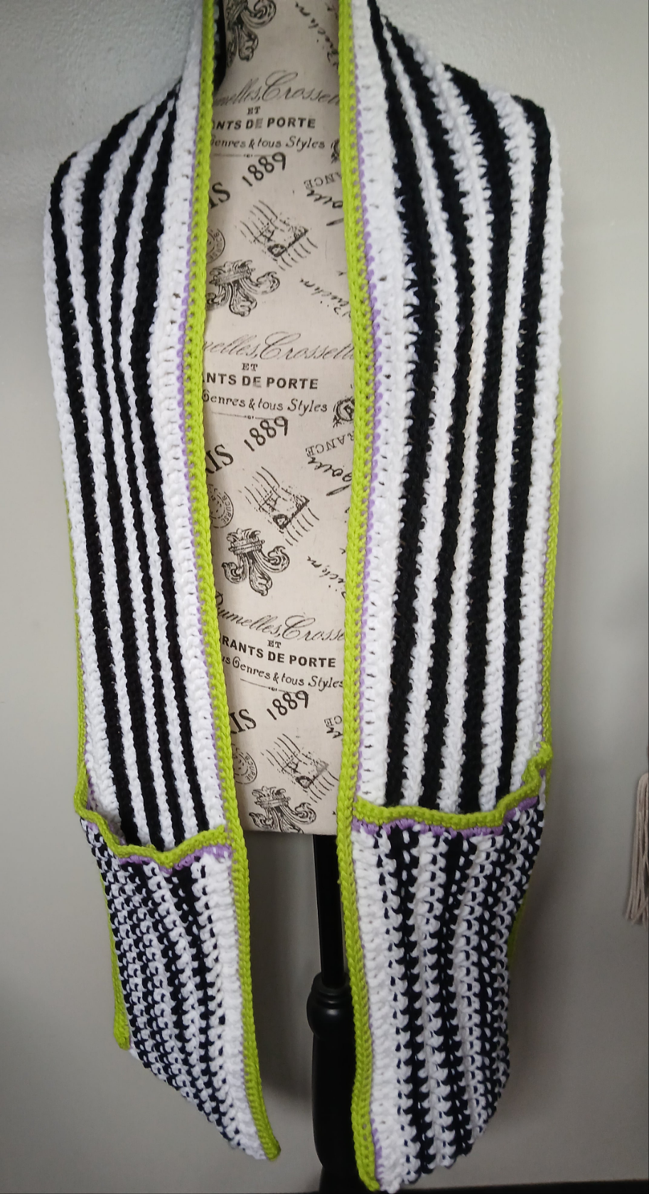 Beetlejuice Vibes Pocket Scarf