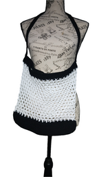 Black and White Mesh Bag