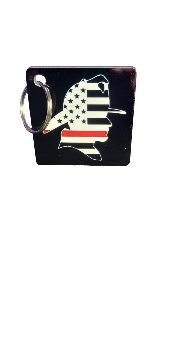 Thin Red Line Keychain