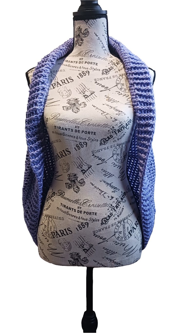 Lavender Blue Circular Vest