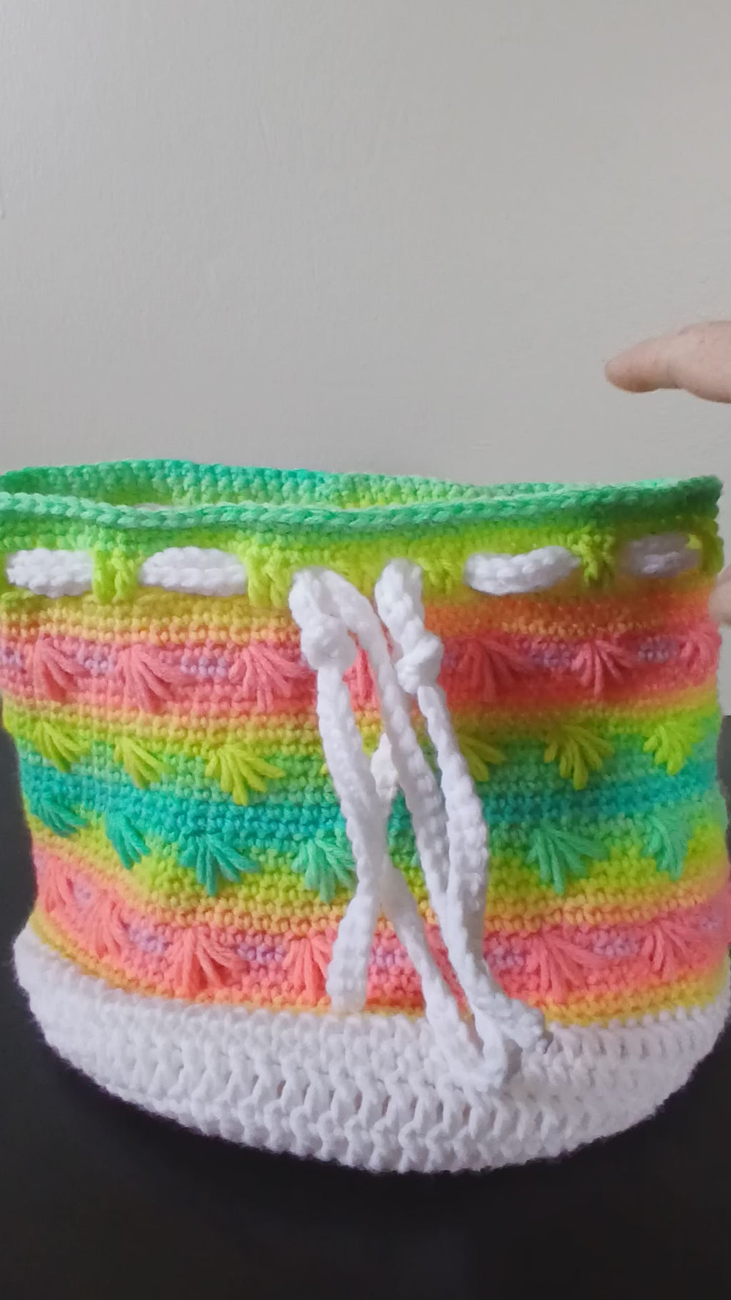 Neon Spikes Drawstring Bag
