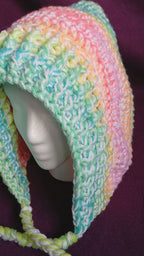 Neon Rainbow and White Hood