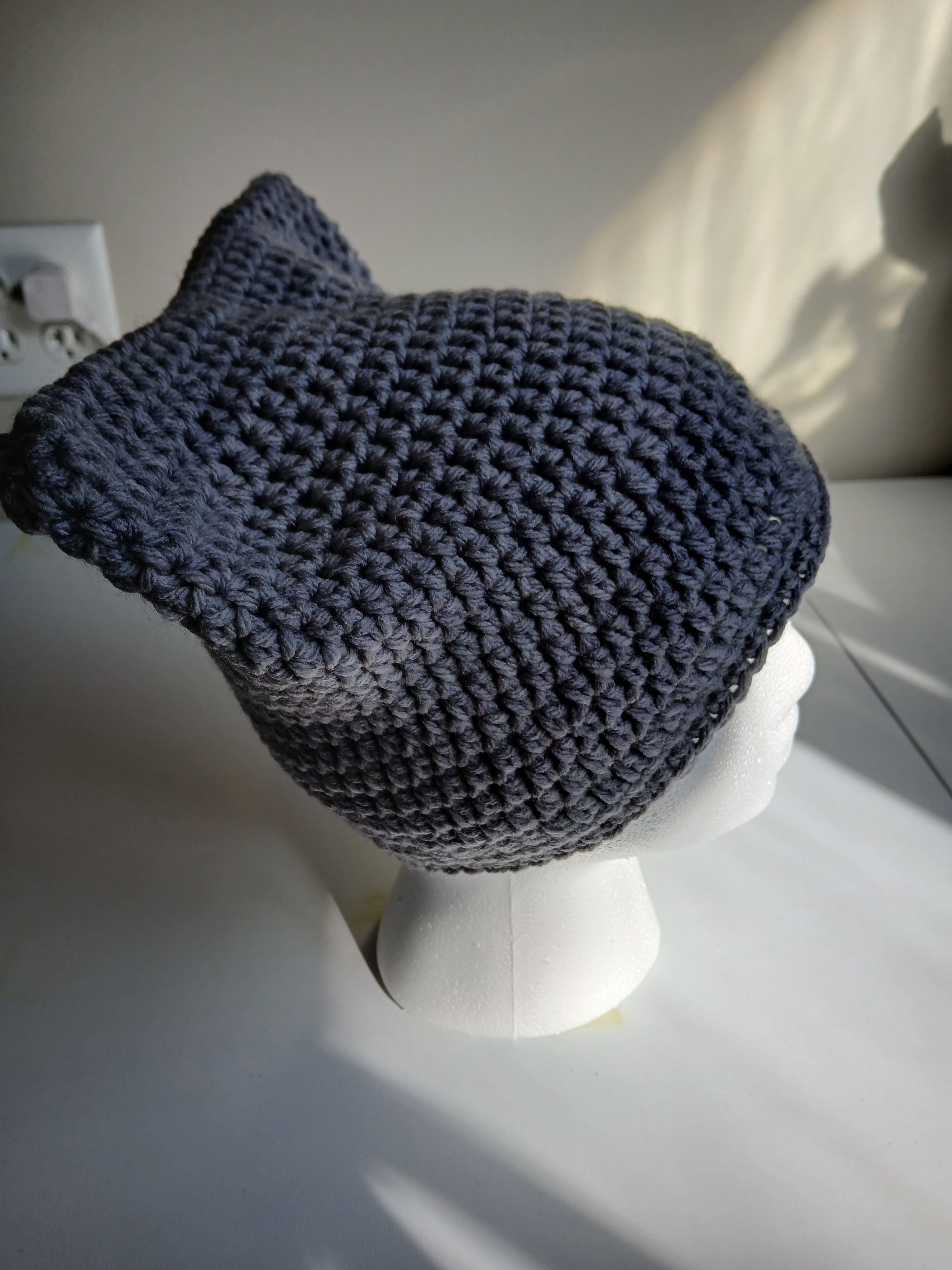 Grey Ombre Cat Ear Beanie