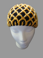 Black and Yellow Lattice Hat