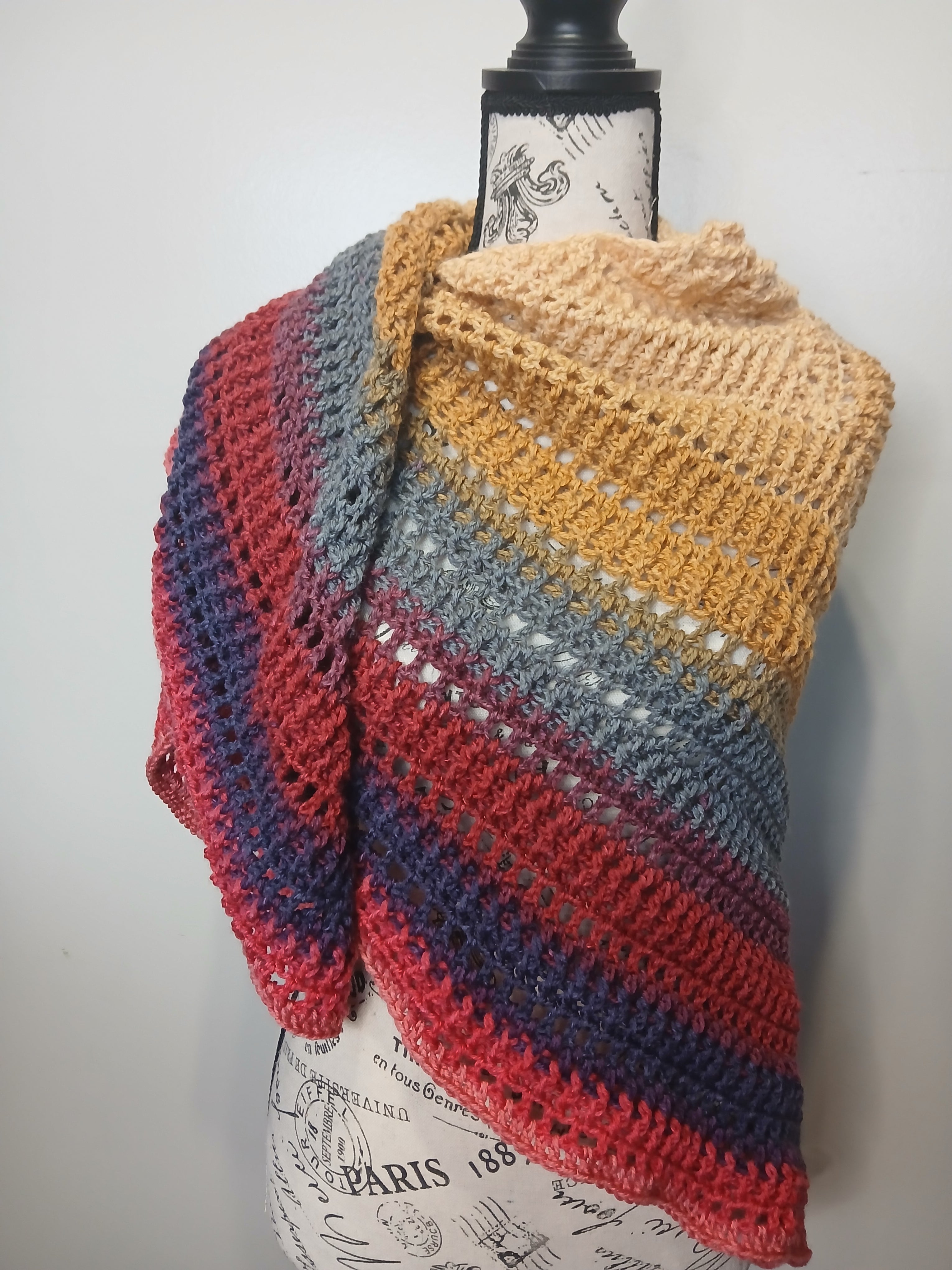 Falling Embers Shawl