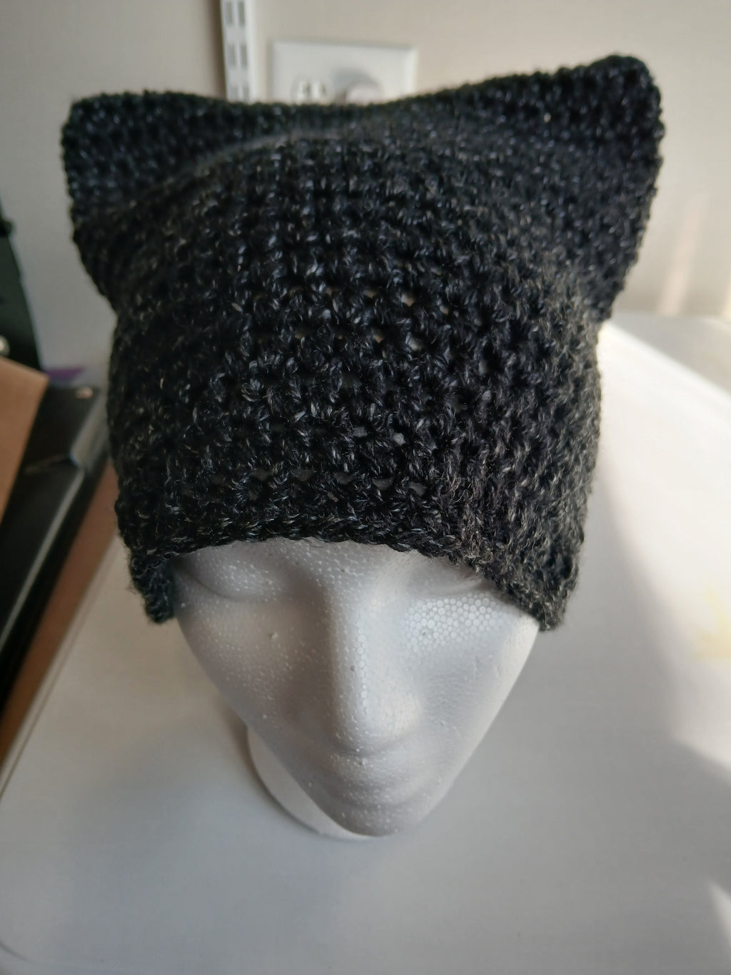 Charcoal Heather Cat Ear Beanie