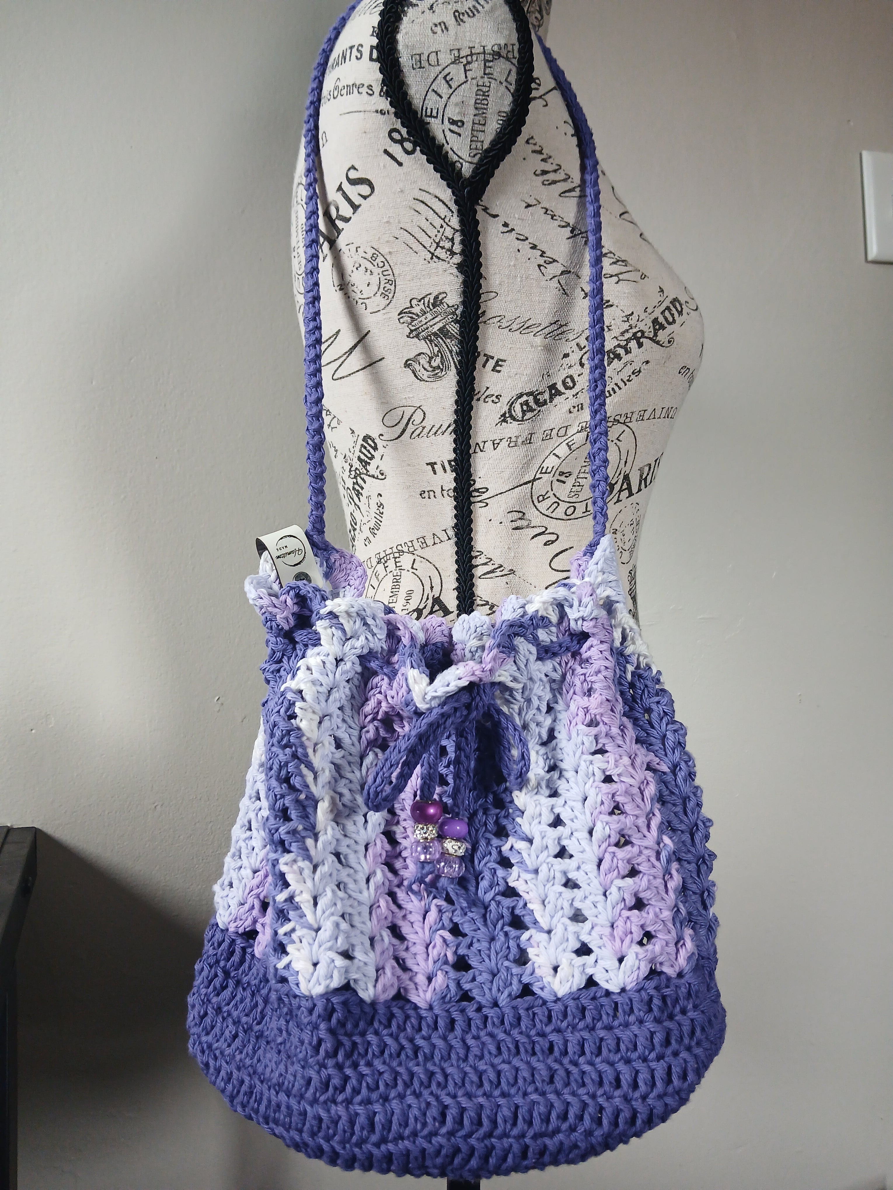 Shades of Purple Drawstring Bag
