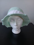 Mint Green & White Sunhat