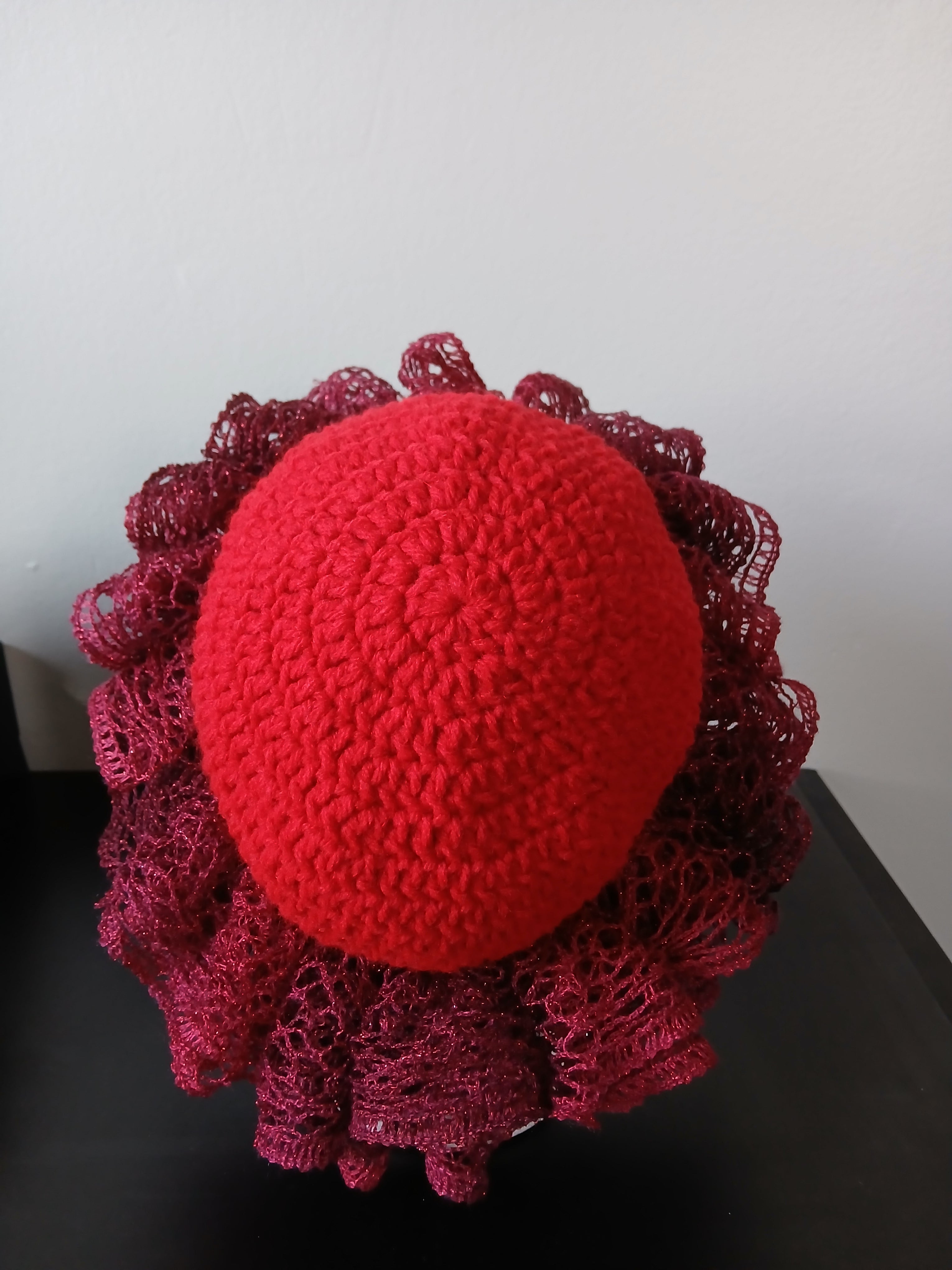 Red Ruffle Hat
