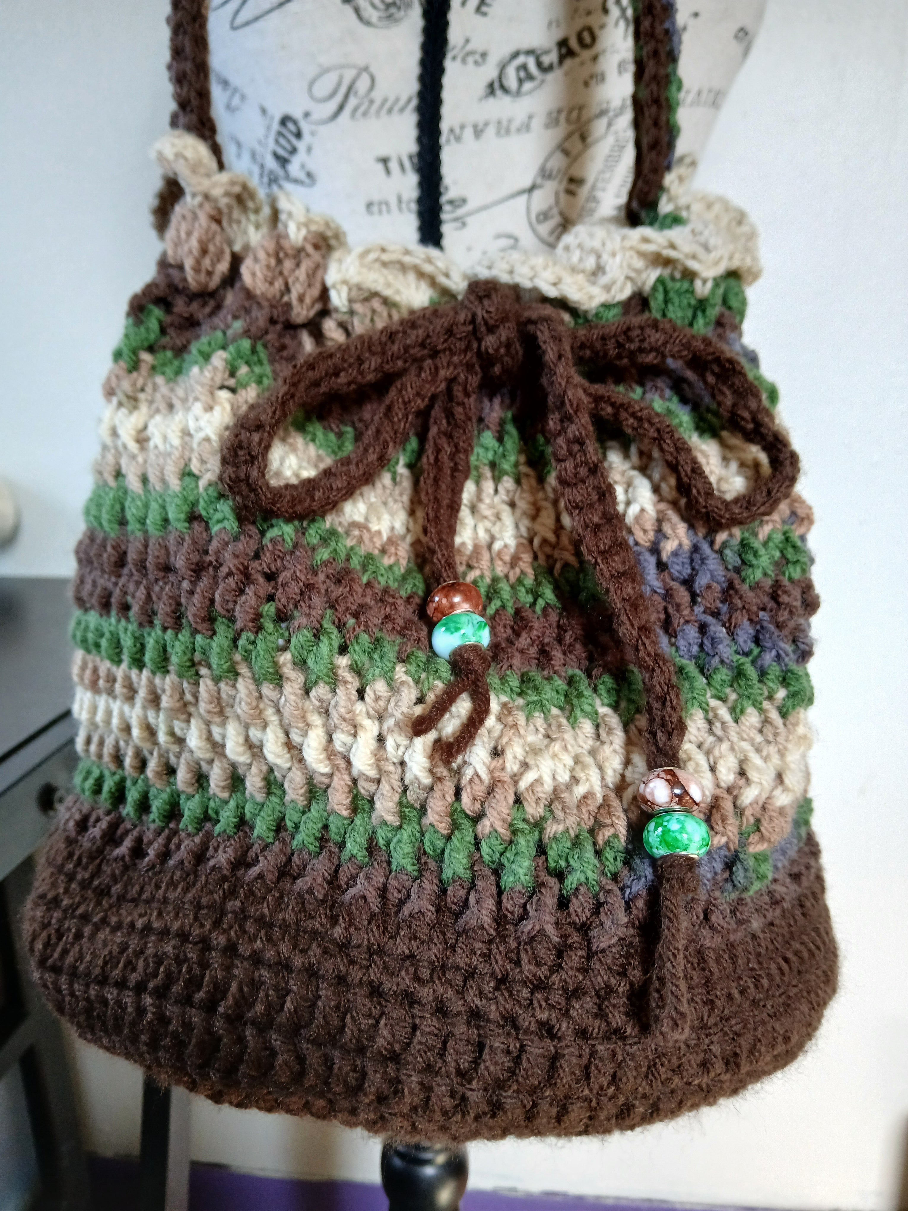 Earth Tones Drawstring Bag
