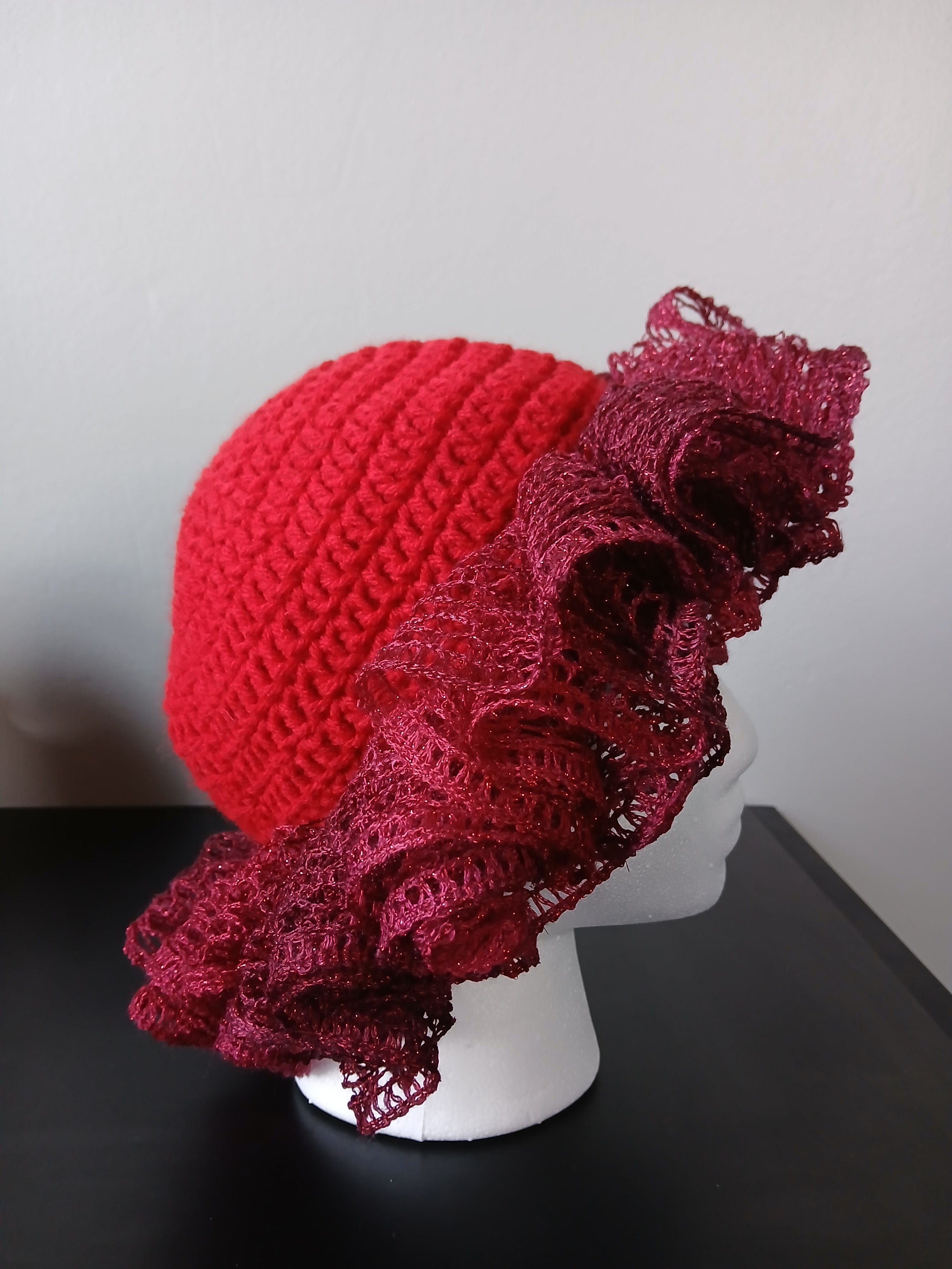 Red Ruffle Hat