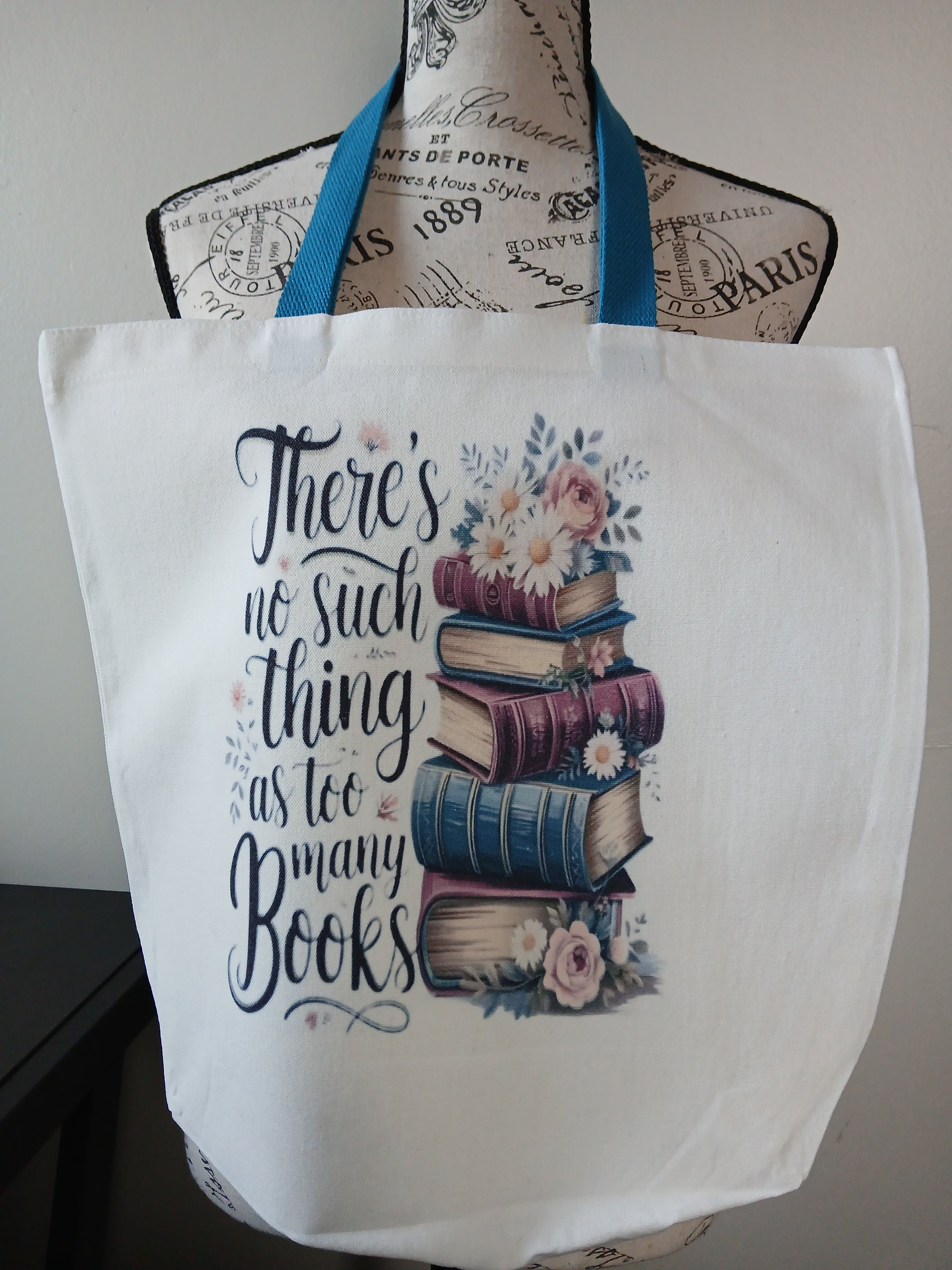 No Such Thing as Too Many Books Tote Bag