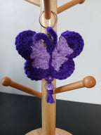 Lavender & Dark Purple Butterfly Keychain