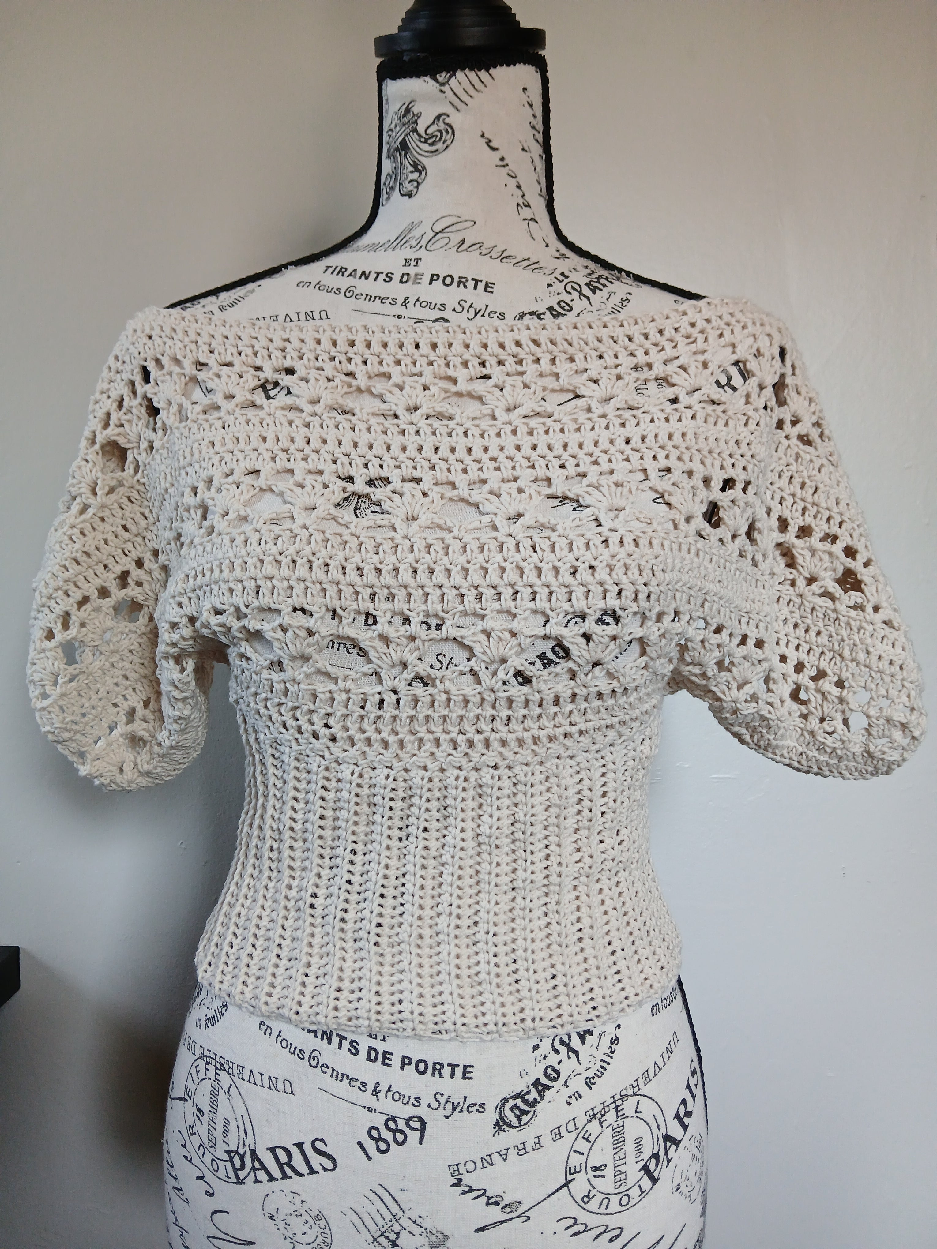 Cream Lacey Top