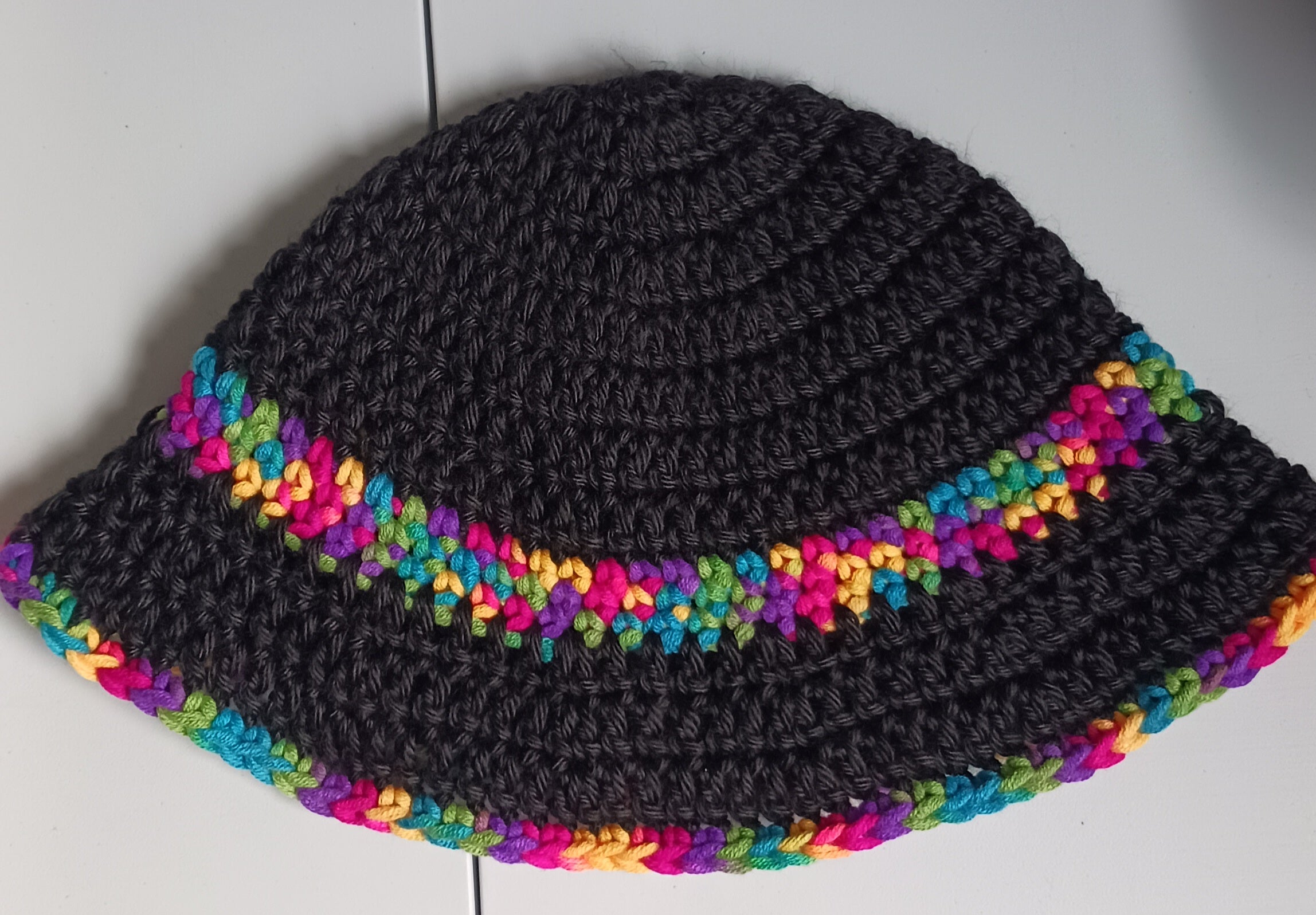 Black and Rainbow Bucket Hat