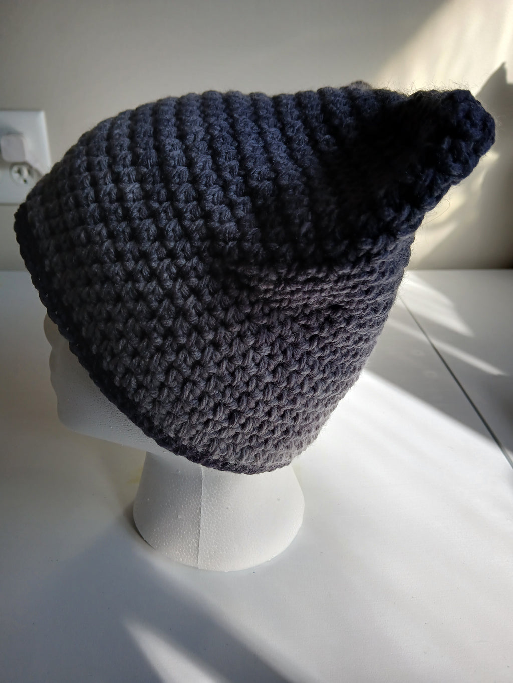 Charcoal Grey Ombre Cat Ear Beanie