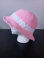 Pink & White Flower Sunhat
