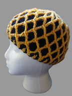 Black and Yellow Lattice Hat