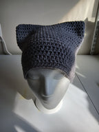 Grey Ombre Cat Ear Beanie