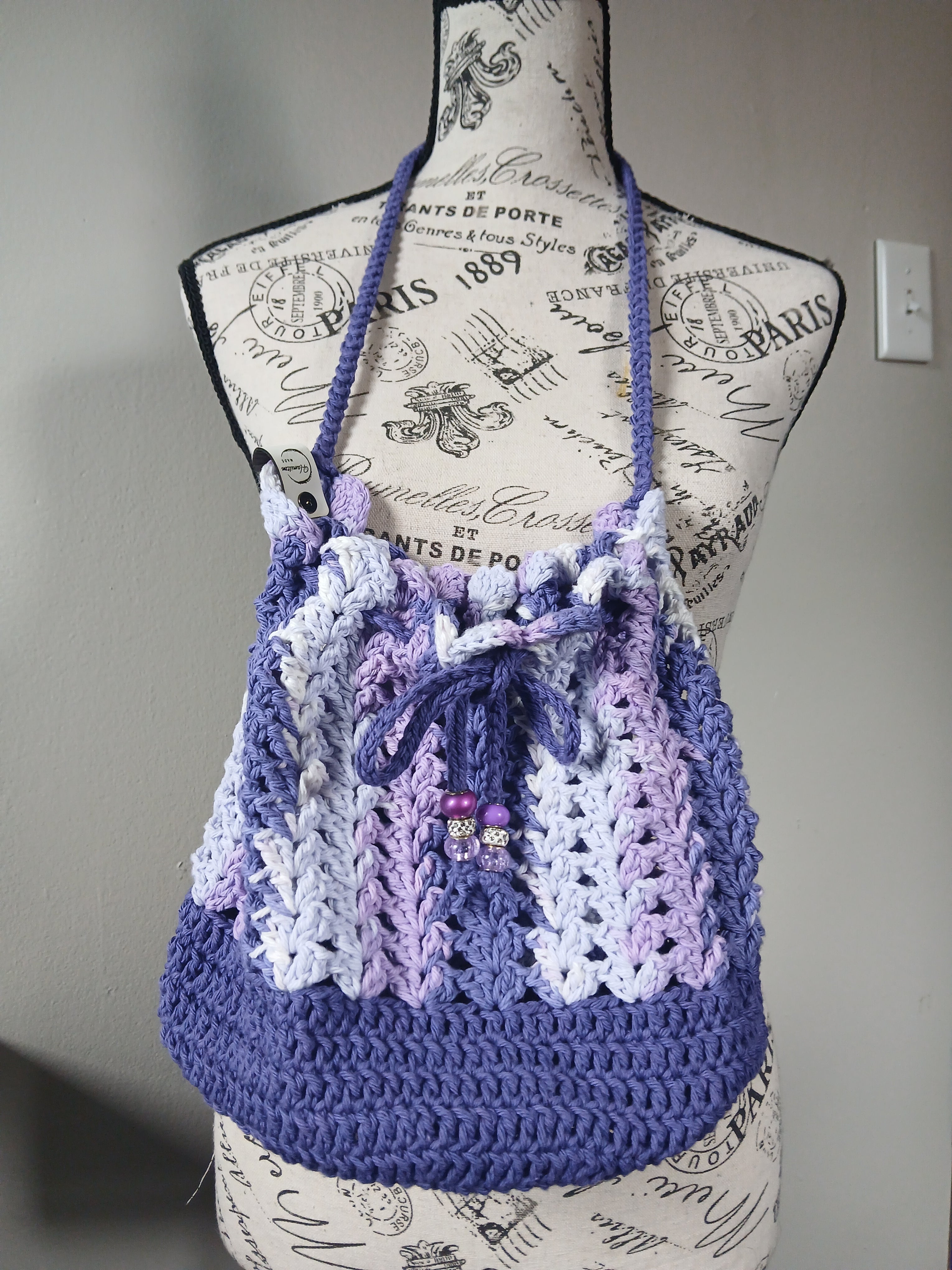 Shades of Purple Drawstring Bag
