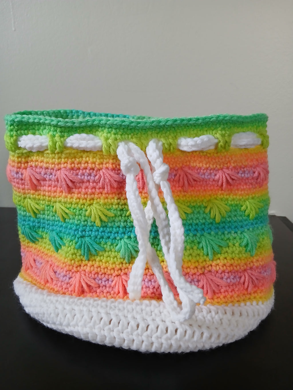 Neon Spikes Drawstring Bag