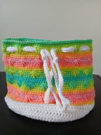 Neon Spikes Drawstring Bag