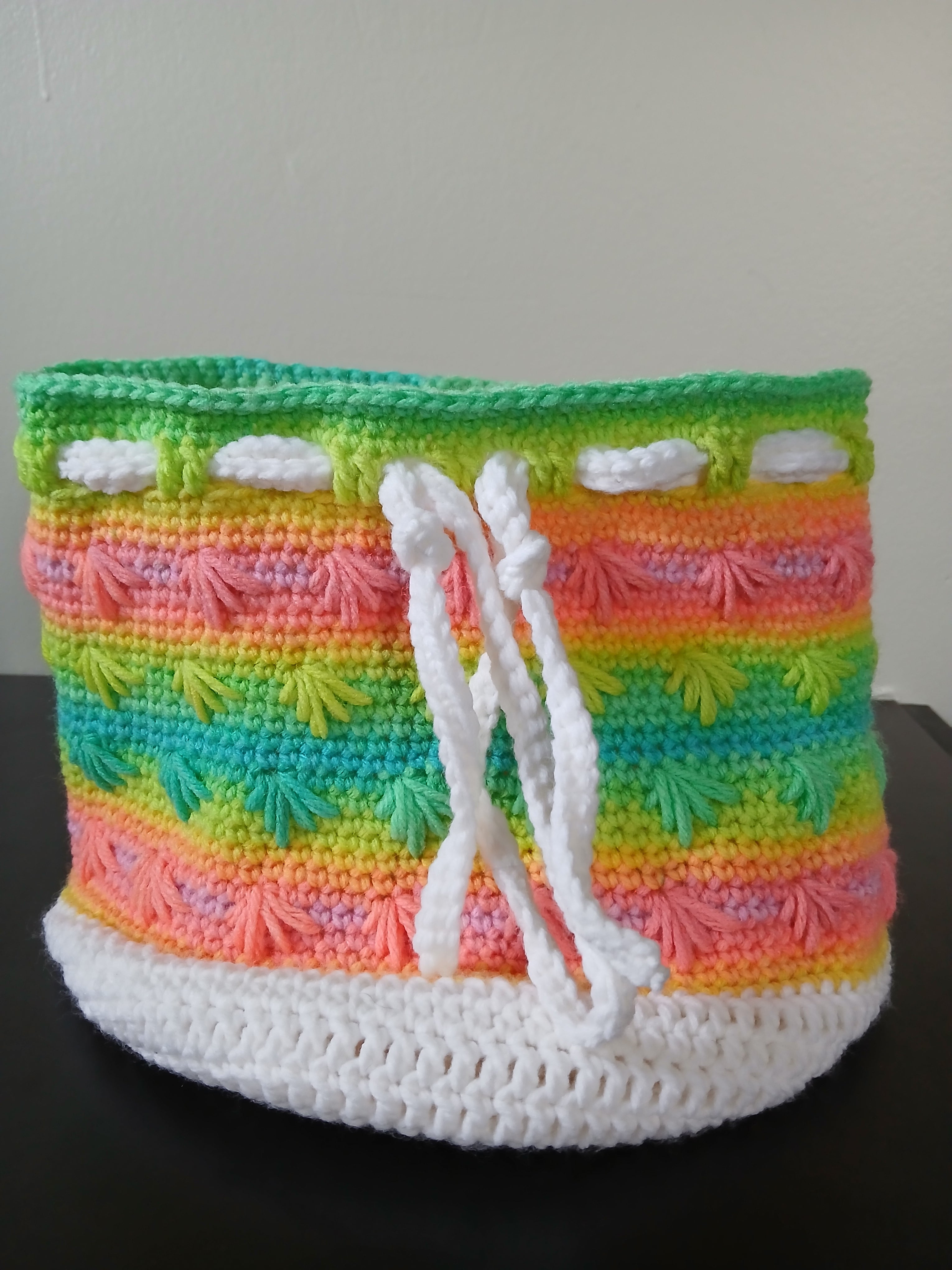 Neon Spikes Drawstring Bag