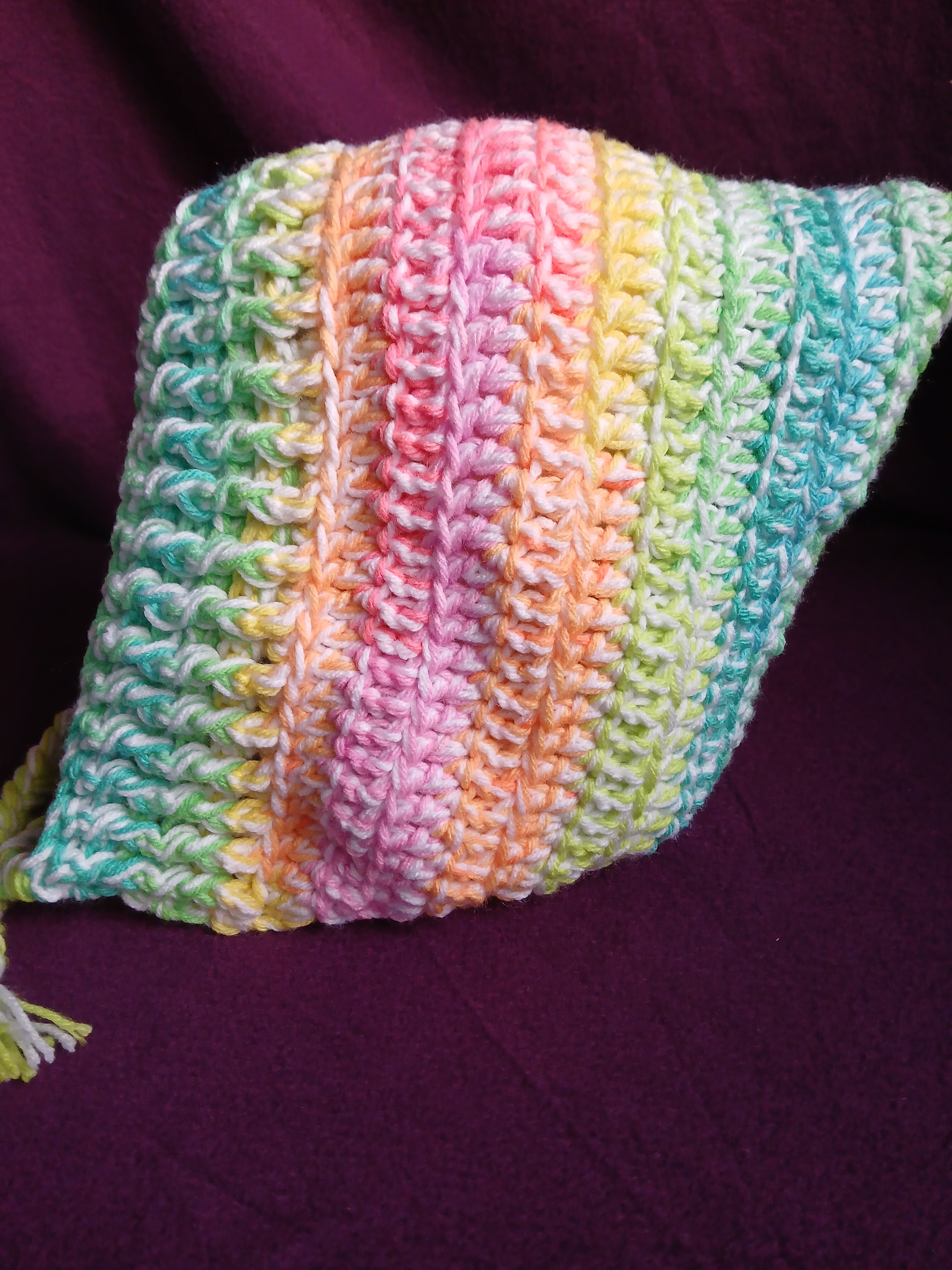 Neon Rainbow and White Hood