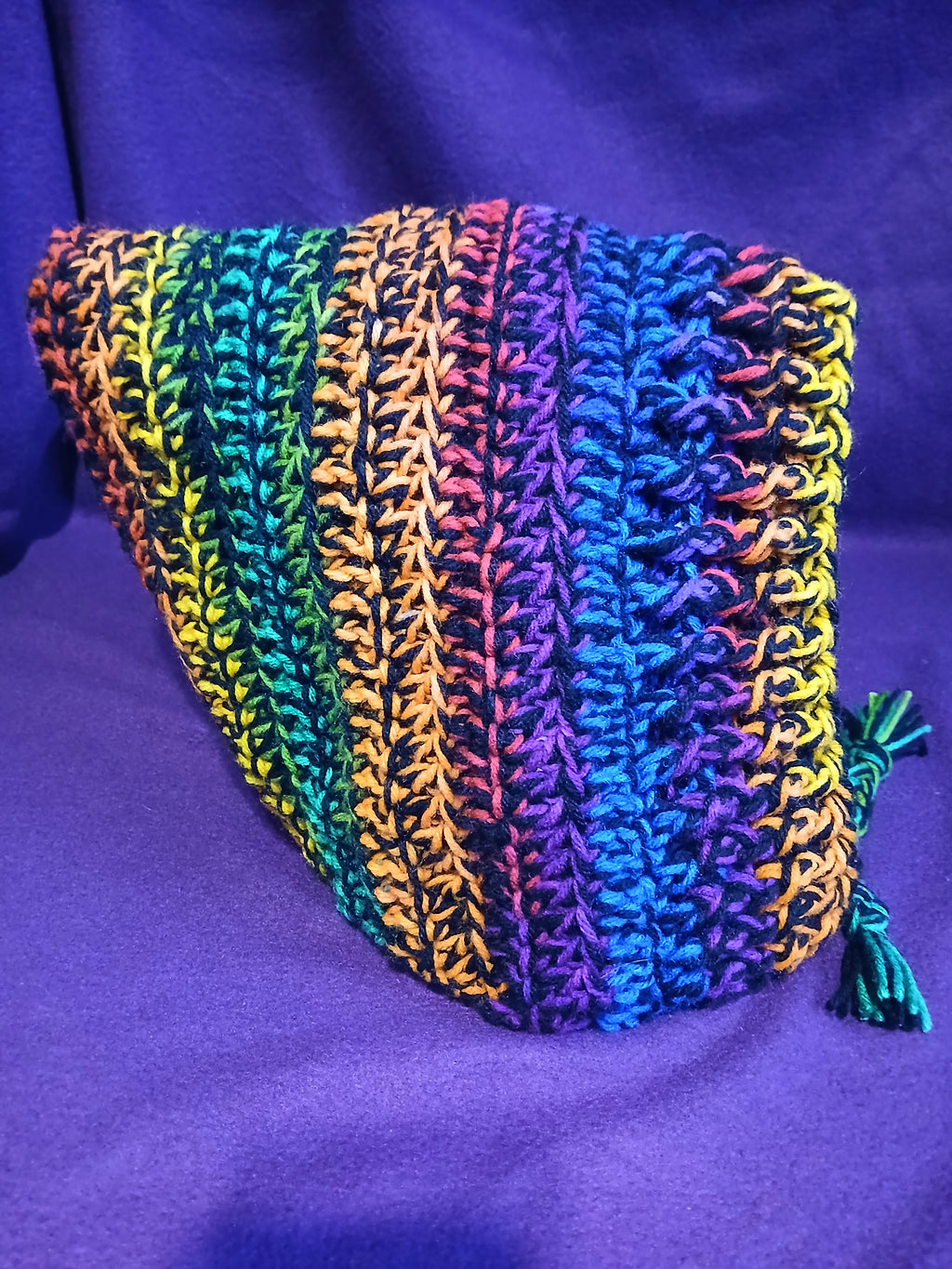 Black and Rainbow Hood