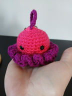 Bright Pink & Magenta Octo Keychain