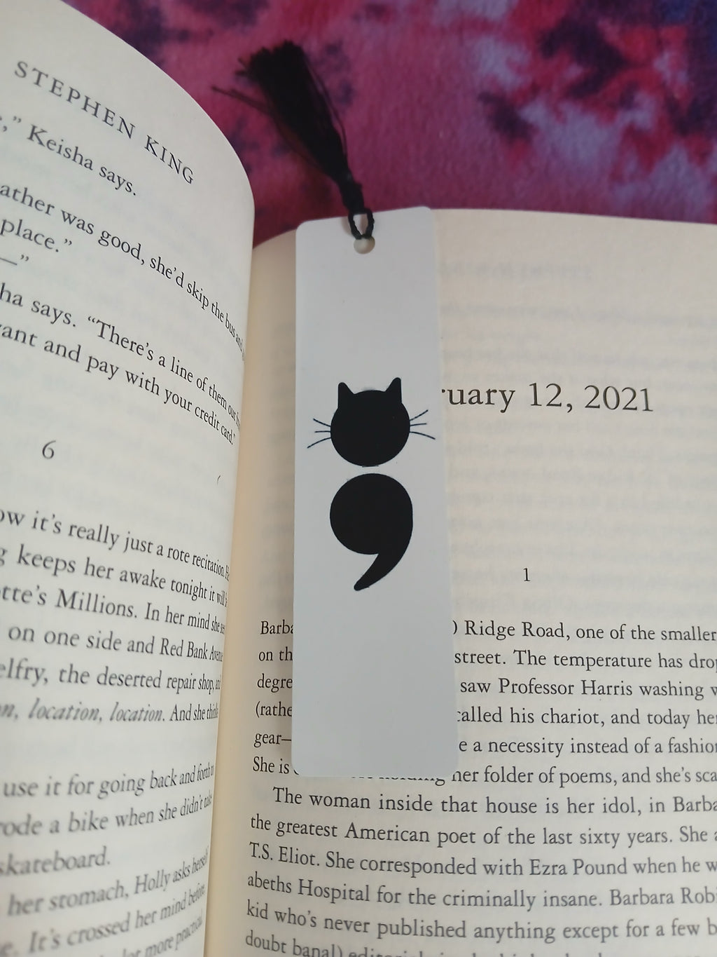 Semi Colon Cat Bookmark