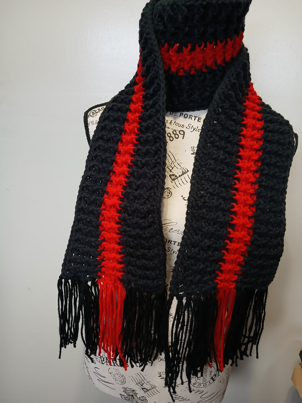 Thin Red Line Scarf