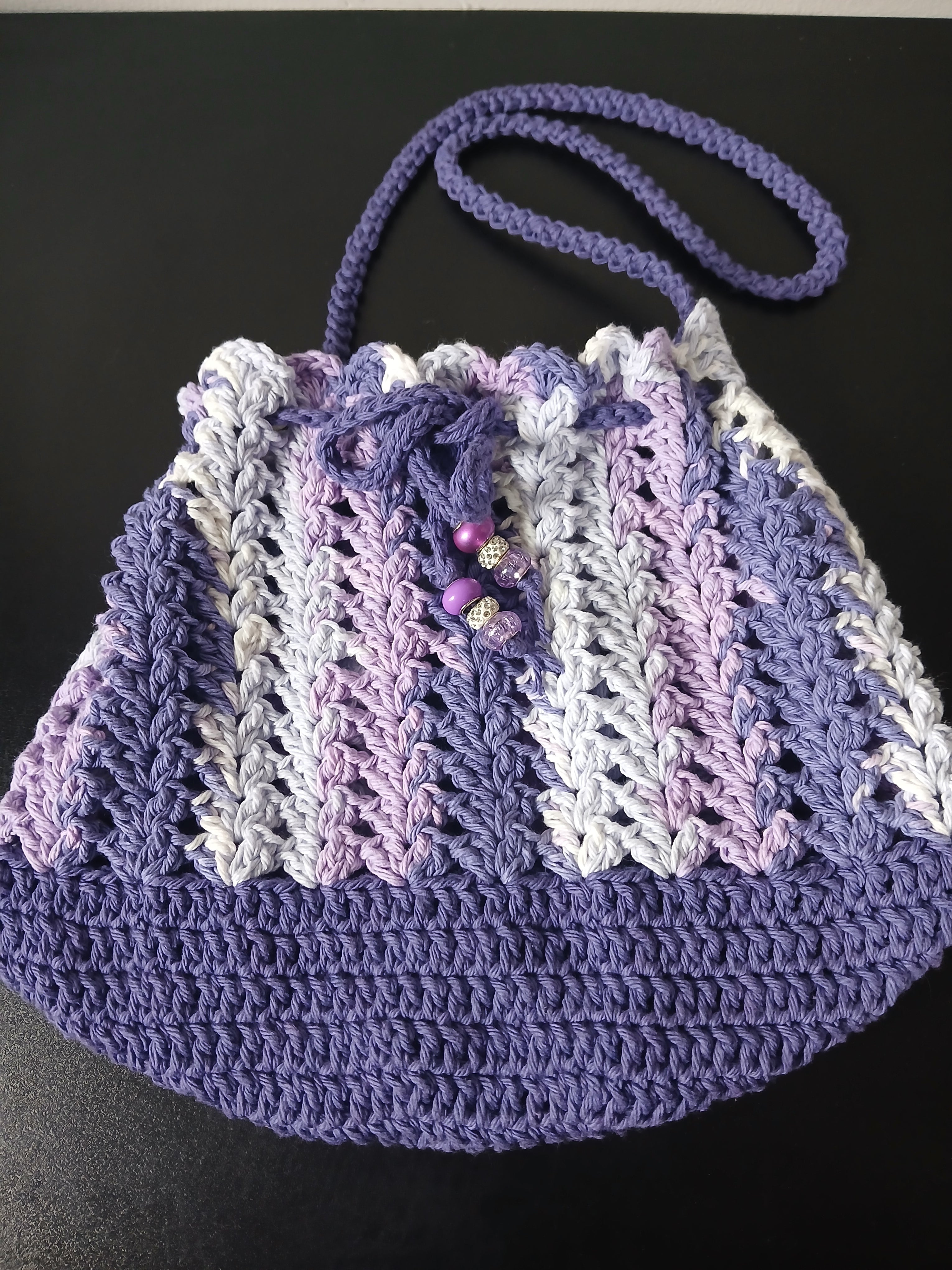 Shades of Purple Drawstring Bag