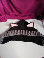 Black and Grey Cat Ear Hood