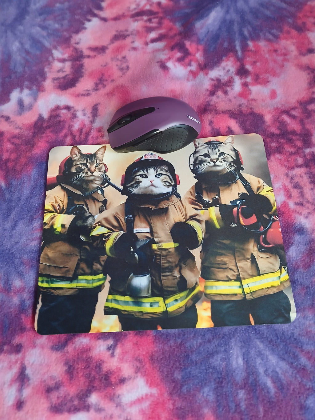 Firefighter Kitty Mousepad