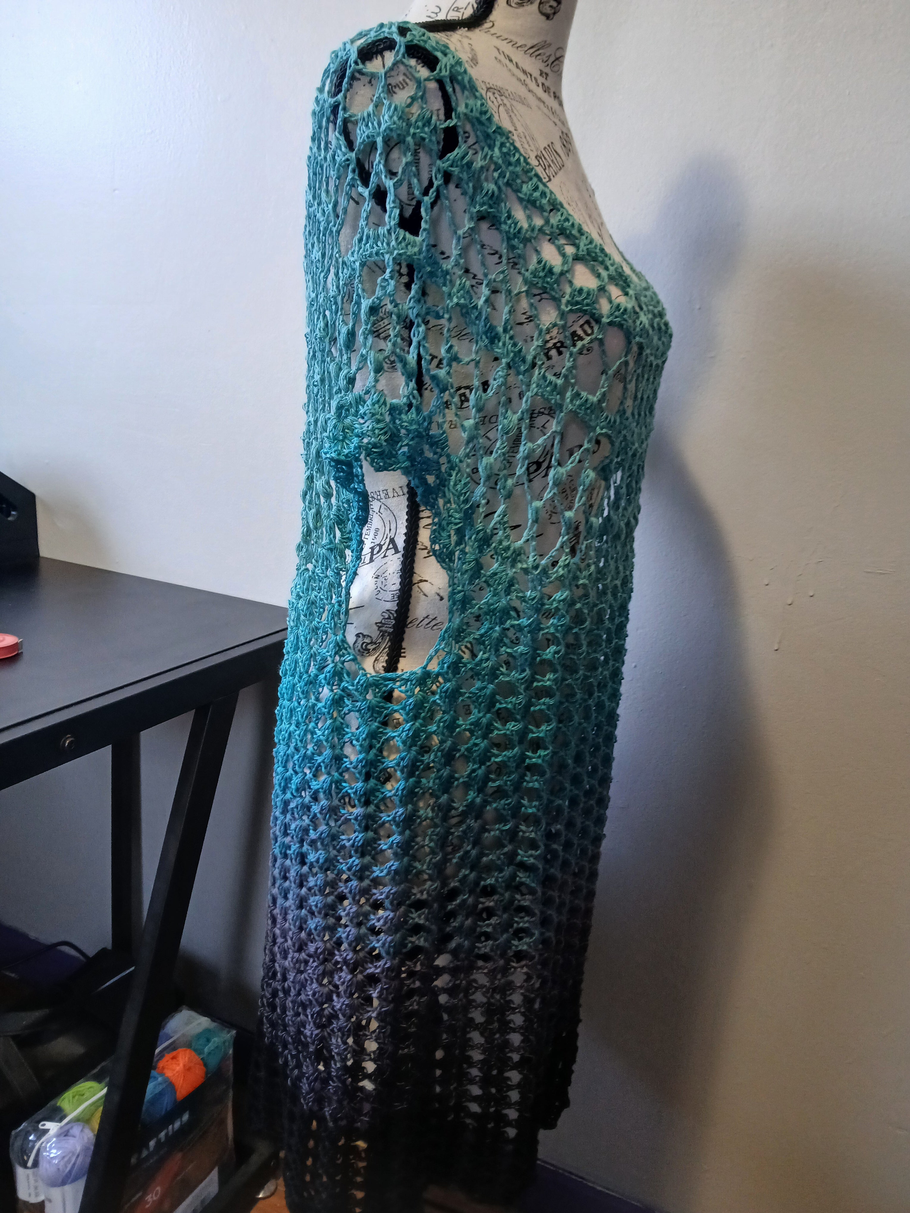 Teal and Black Shirt