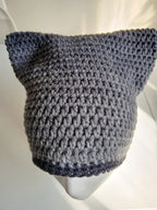 Charcoal Grey Ombre Cat Ear Beanie
