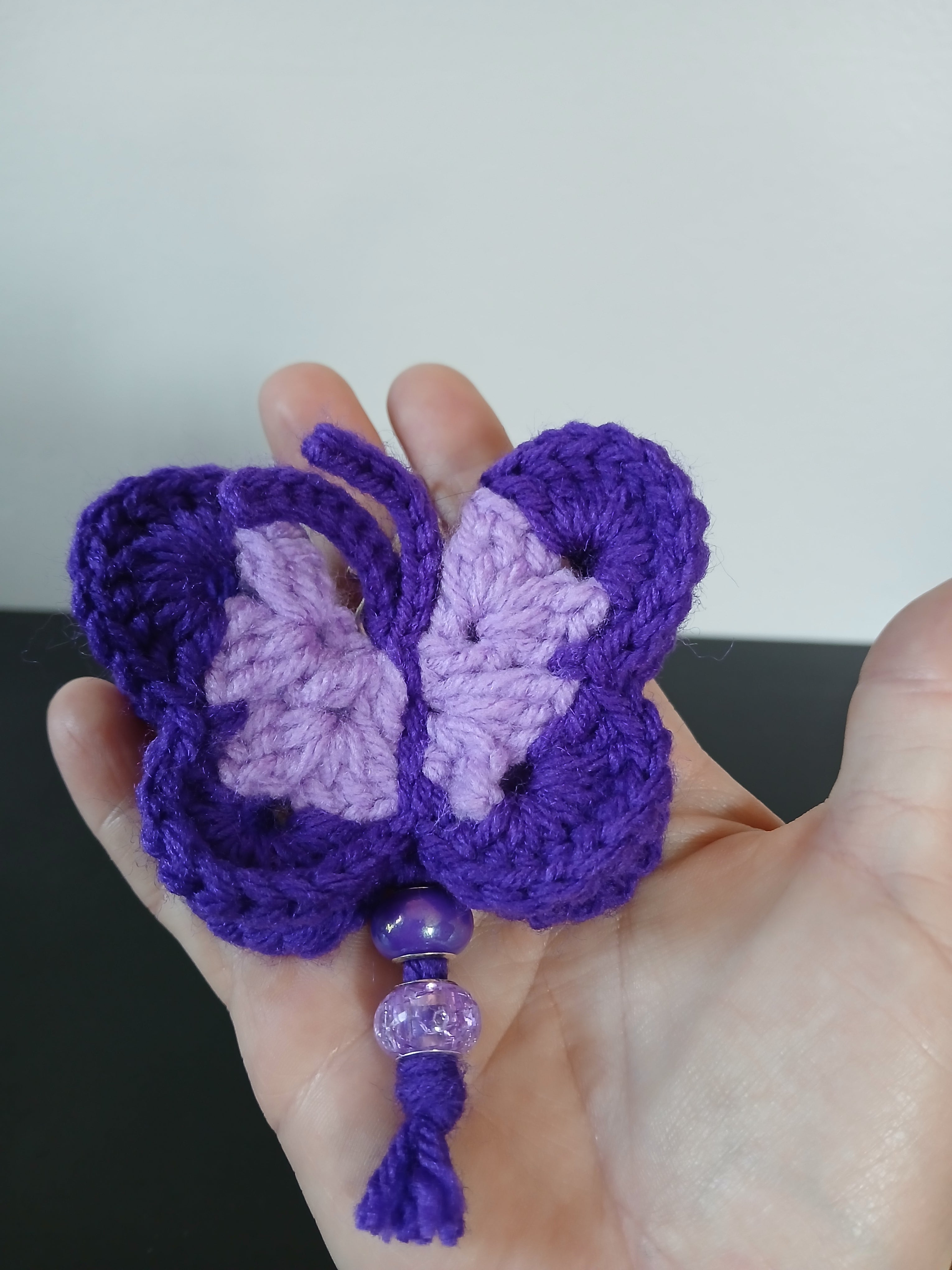 Lavender & Dark Purple Butterfly Keychain