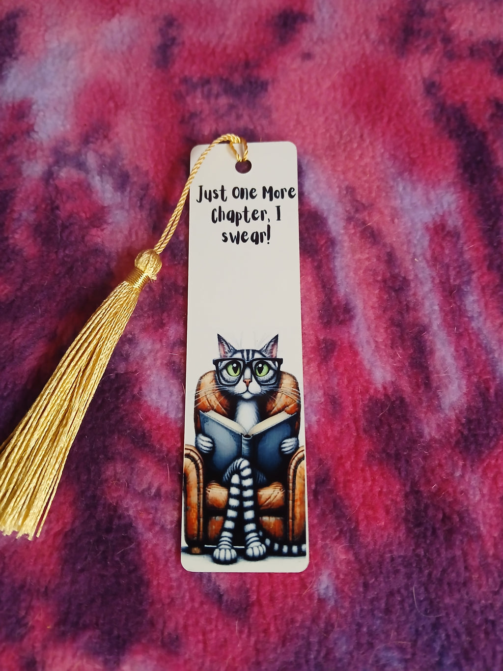 Just One More Chapter Cat Bookmark